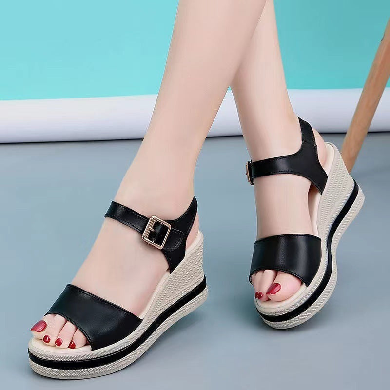 Chic High-Rise Muffin Bottom Sandals