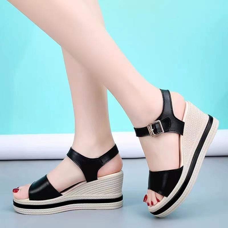 Chic High-Rise Muffin Bottom Sandals